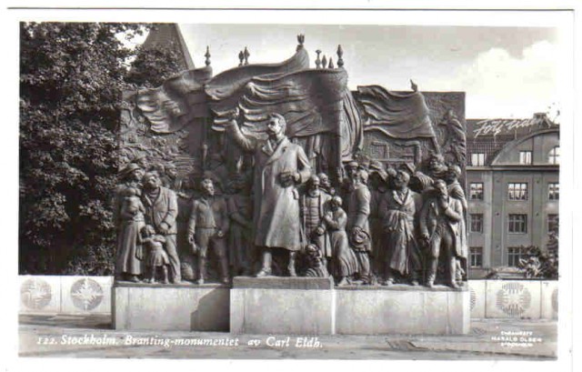 122   Stockholm. Branting-monumentet av Carl Eldh.