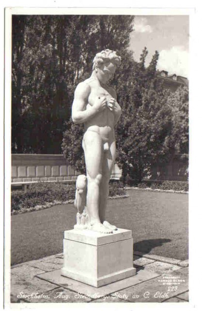 223   Stockholm. Aug. Strindberg. Staty av C. Eldh.