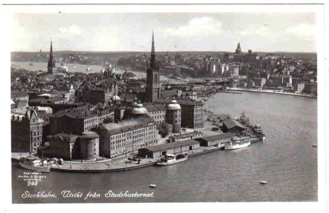 243   Stockholm. Utsikt från Stadshustornet.