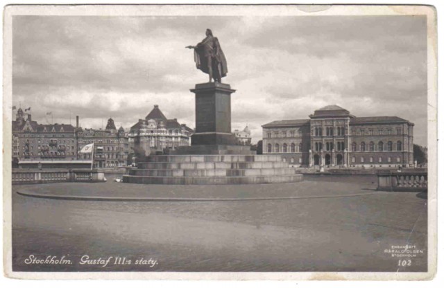 102   Stockholm. Gustaf III:s staty.